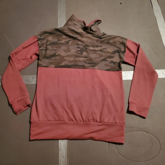 Camo dusty rose quarter zip - Picture 3 of 3